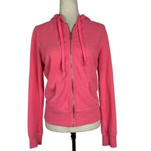Victorias Secret Hoodie Small Angel Wings Bling Pink Full Zip Sequin Tattoo Y2K